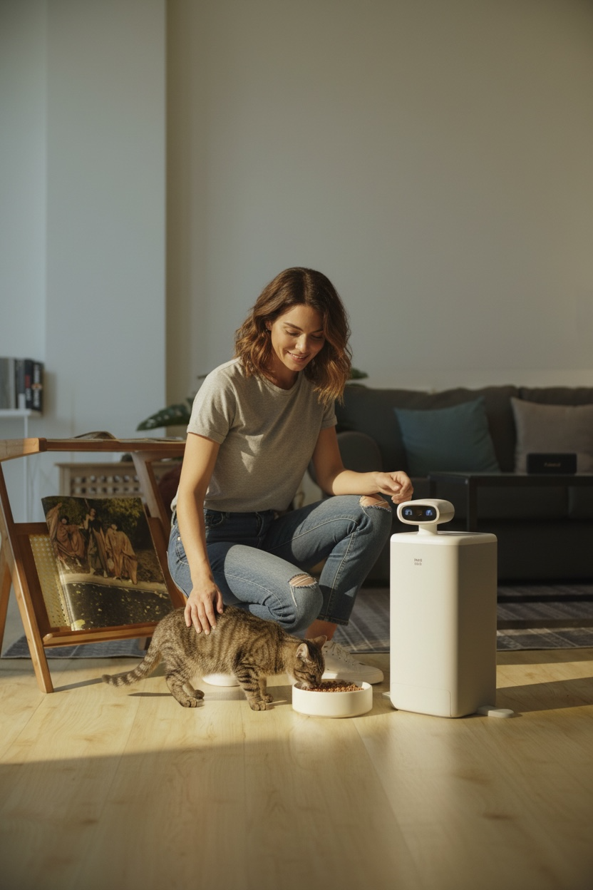 OmniView AI Smart Feeder - Automatic Cat & Dog Feeder with Camera